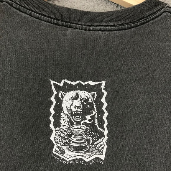 Vintage Grin & Bear It Grizzly Blend Alaska Oneita Coffee T-Shirt XL - Picture 6 of 9
